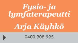 Fysio- ja lymfaterapeutti Arja Käyhkö logo